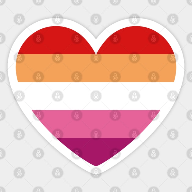 LGBT | Lesbian Pride Flag Heart Sticker by s.hiro